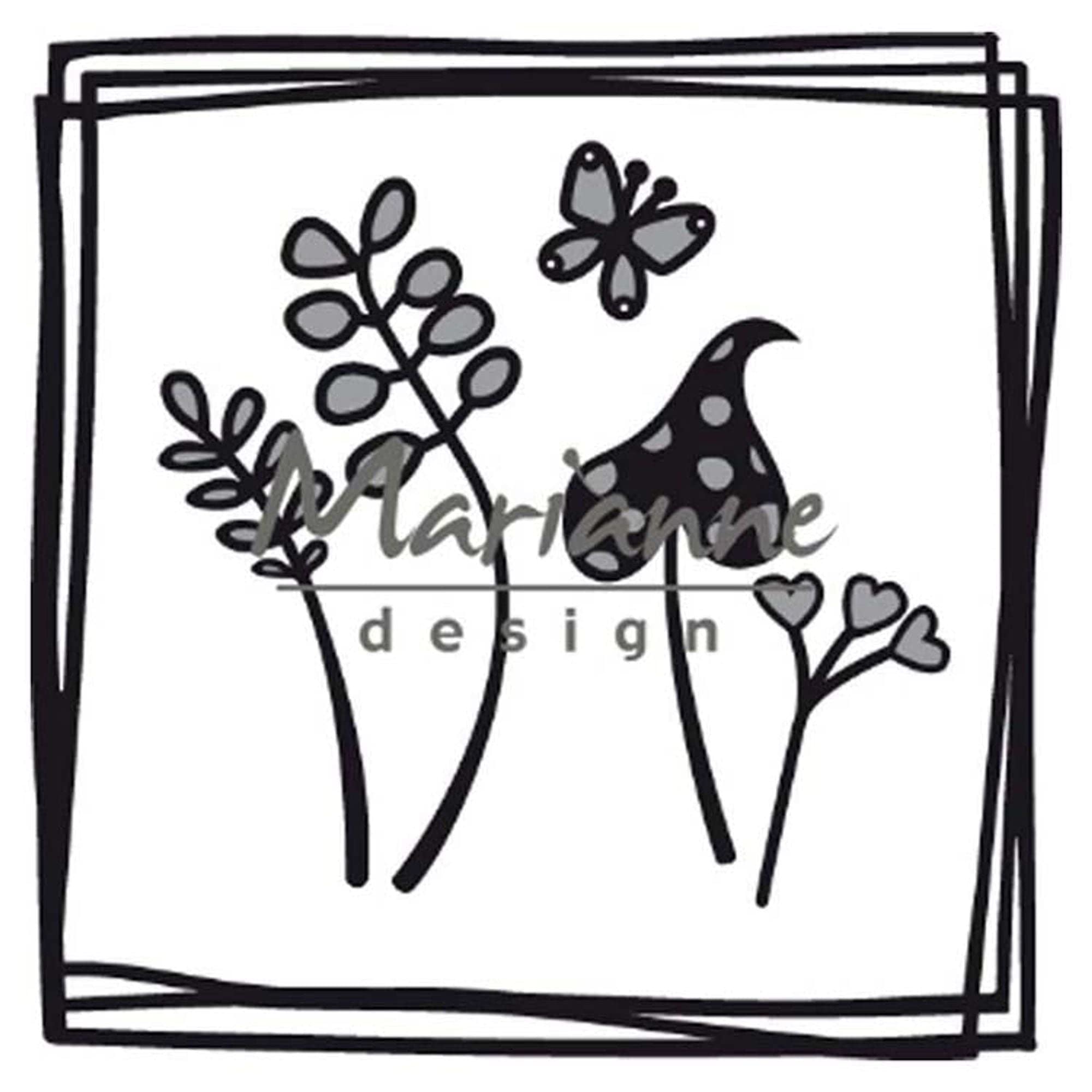 Marianne Design Craftables Cutting Dies - Doodle Square CR1469