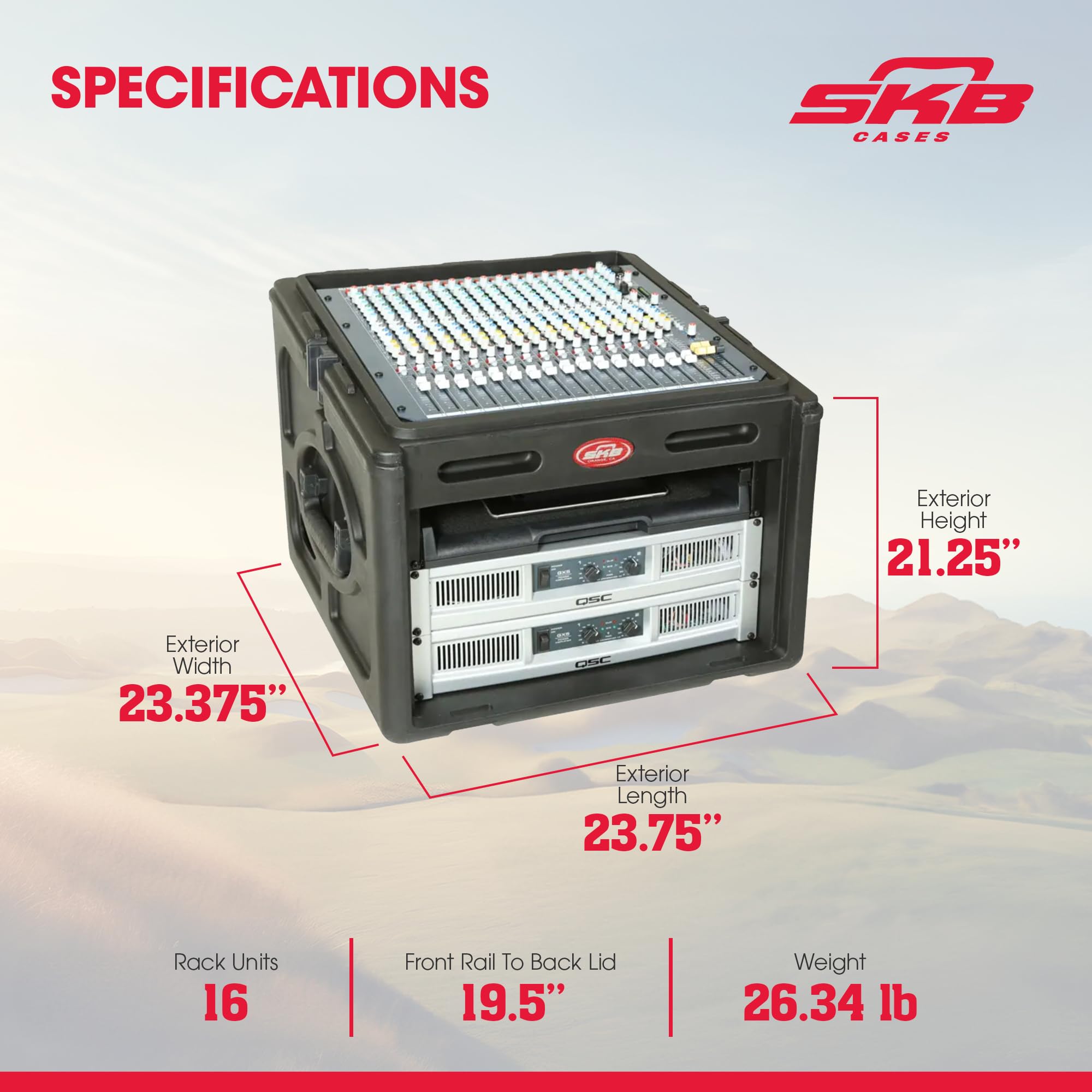 Amazon.com: SKB Roto Rack/Mixer Console, 10U Slanted Rackmount on