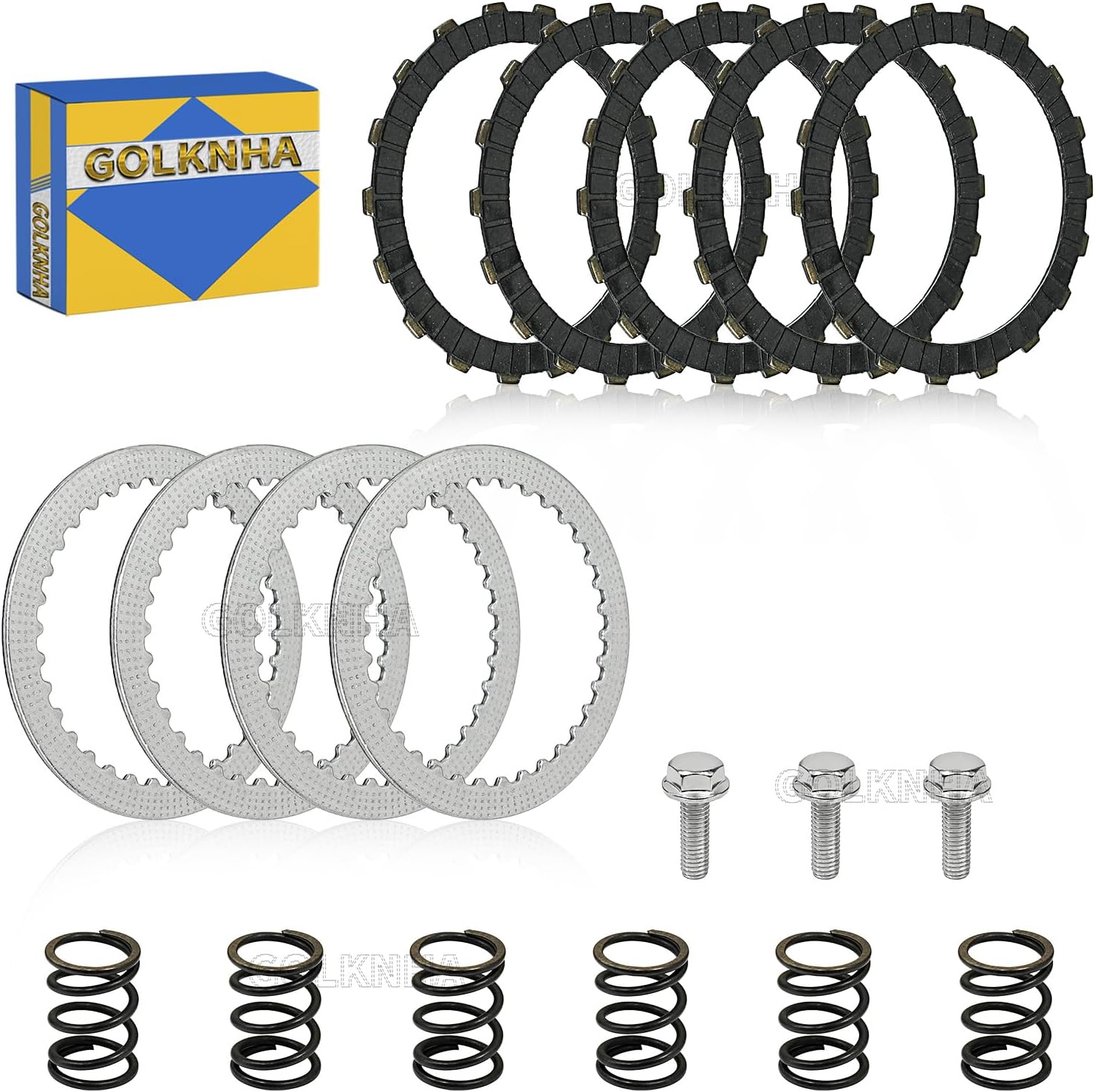 GOLKNHA Clutch Kit & Friction Steel Plates for Honda Grom MSX125 ABS, Monkey Z125M, Trail 125 CT125, Super Cub 125 CA125A OEM Replacement