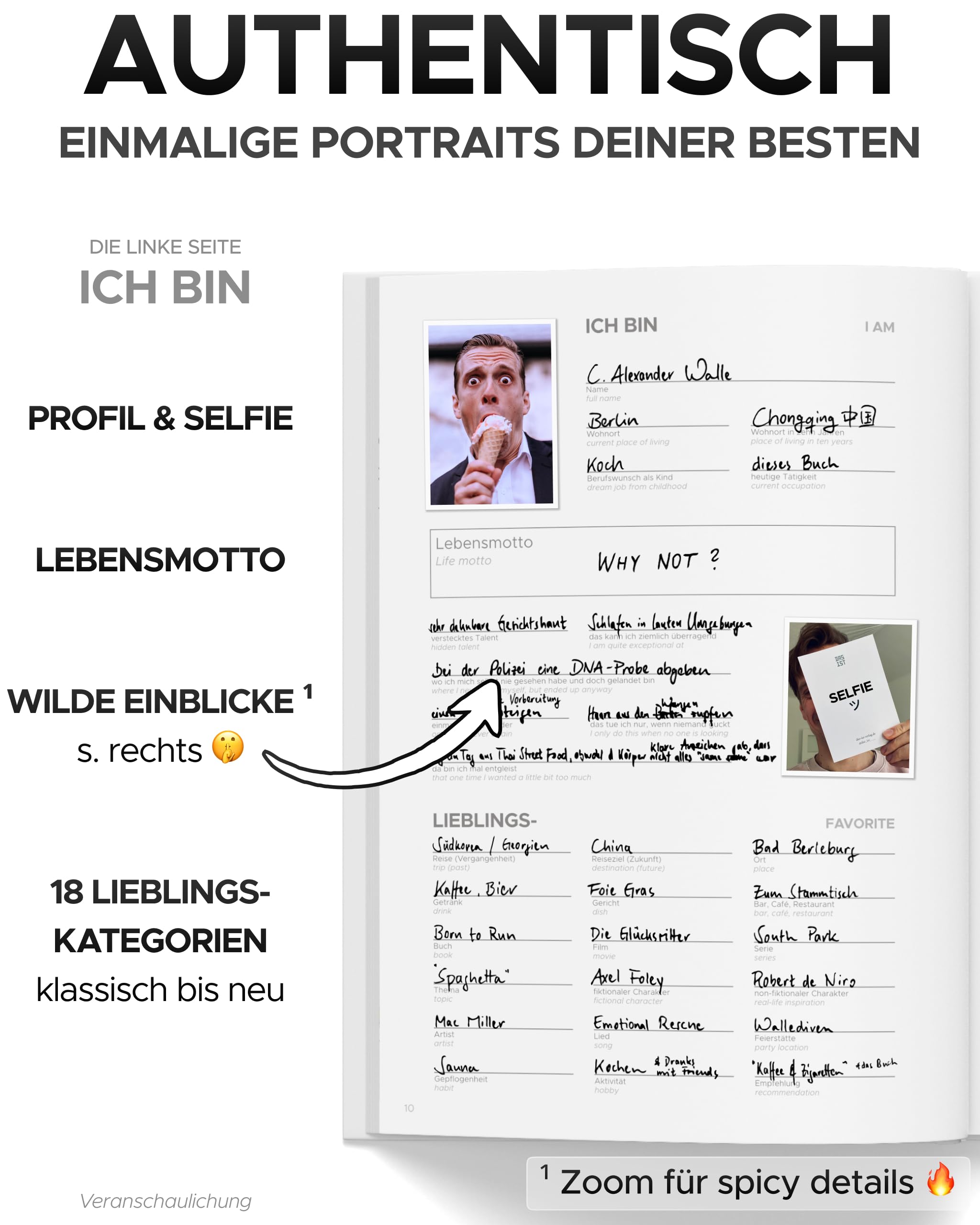 Freundebuch für Erwachsene (Deluxe) Poesiealbum der Freundschaft · A4, Deutsch & Englisch, 35 Freunde · Abschiedsbuch Kollegen · Gästebuch Geburtstag · Geschenk zur Hochzeit · DAS IST Verlag