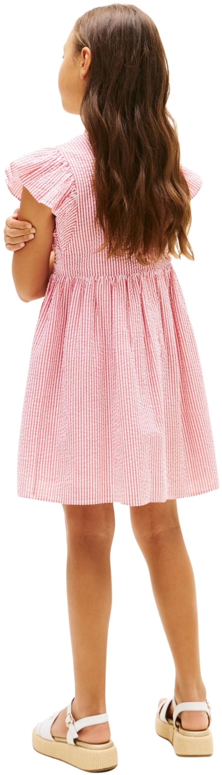 Tommy Hilfiger Mädchen Seersucker Dress Ss Kg0kg09165 Kleider (1er Pack)