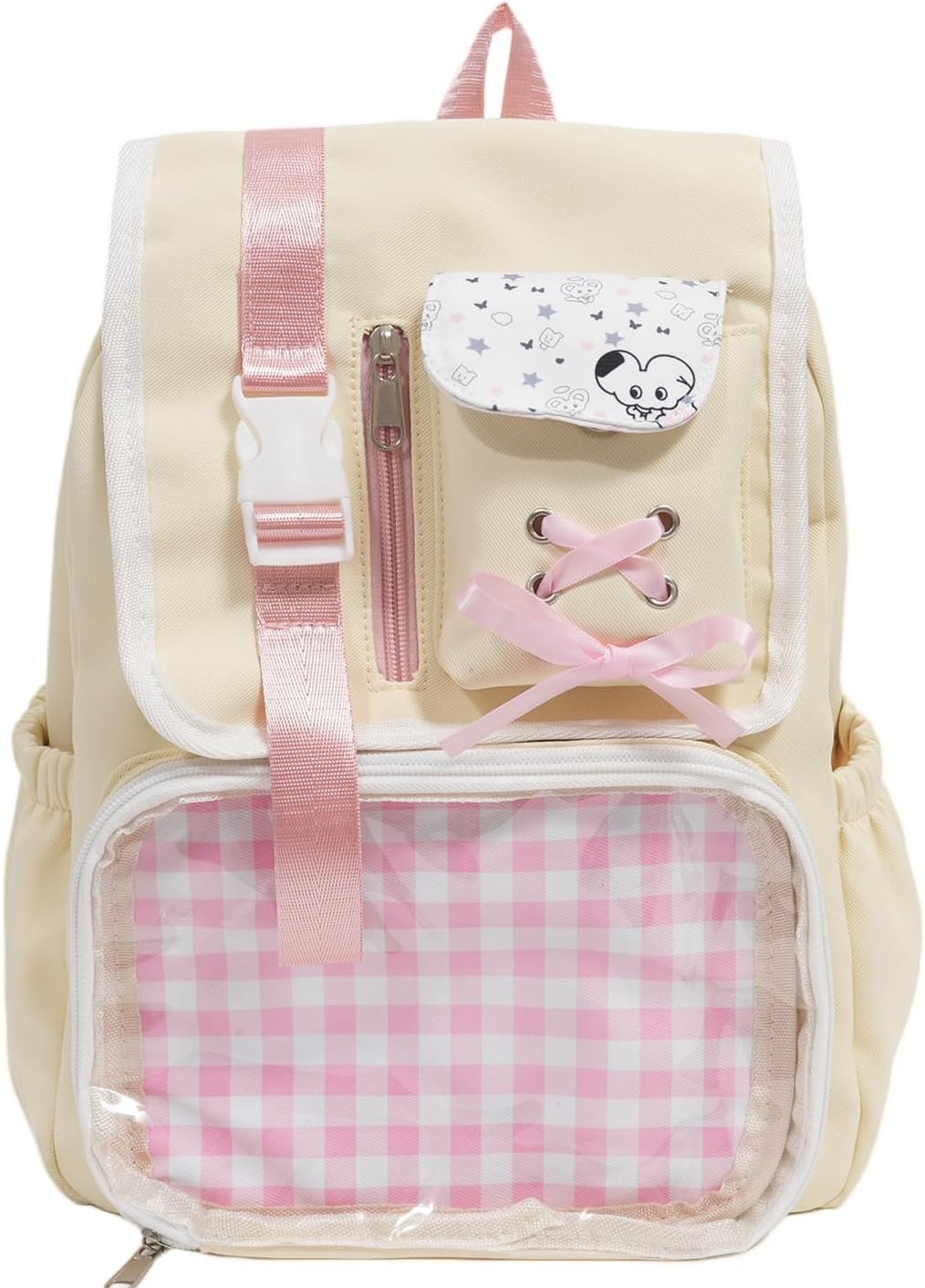 Kawaii Ita Bag Backpack for Girls 6-8, Cute School Backpack for Kids, Aesthetics Y2K Bookbag - Yellow