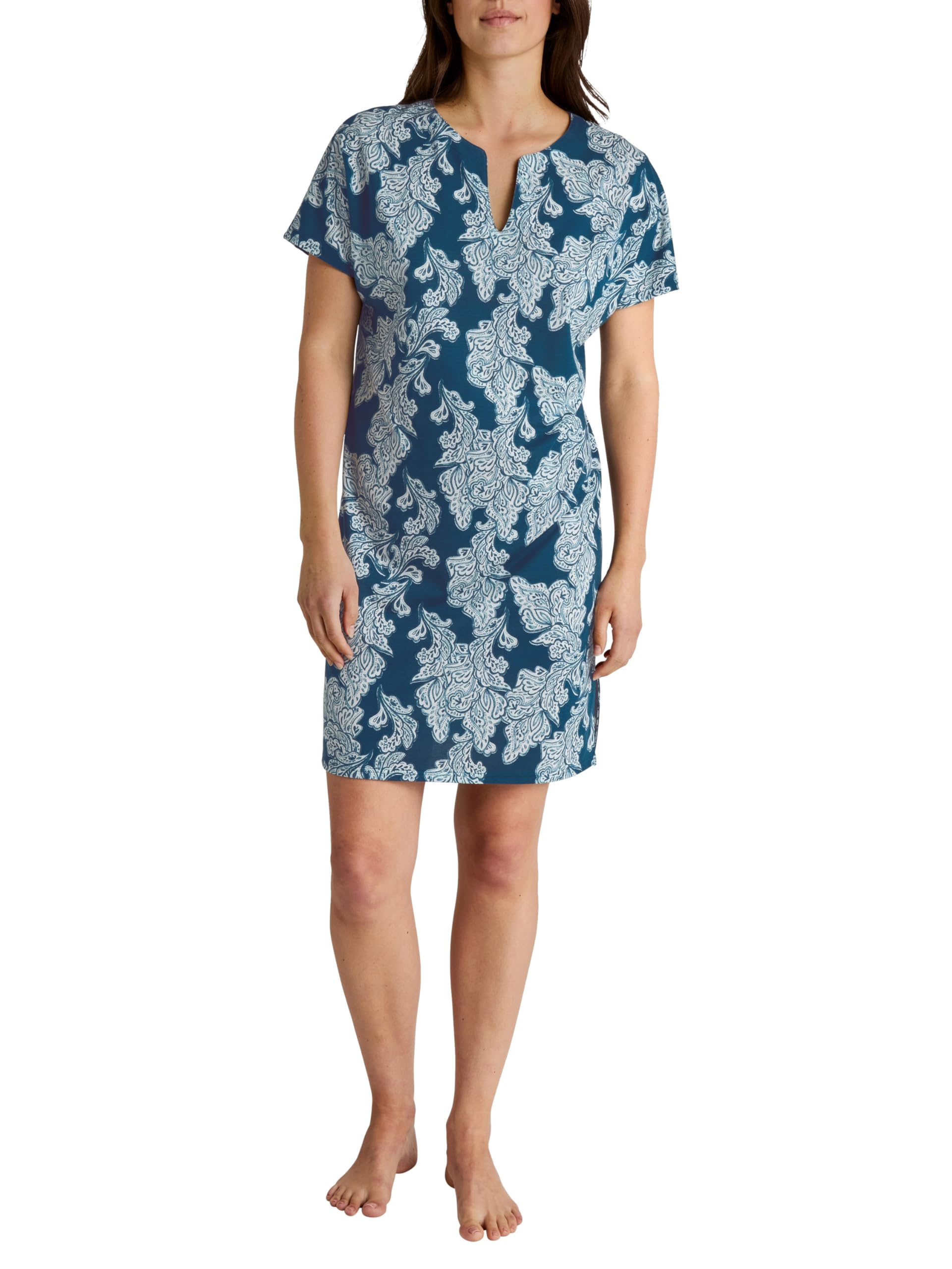 Calida Women's Deep Dive Petrol Favourites Nightdress, Regular, One Size