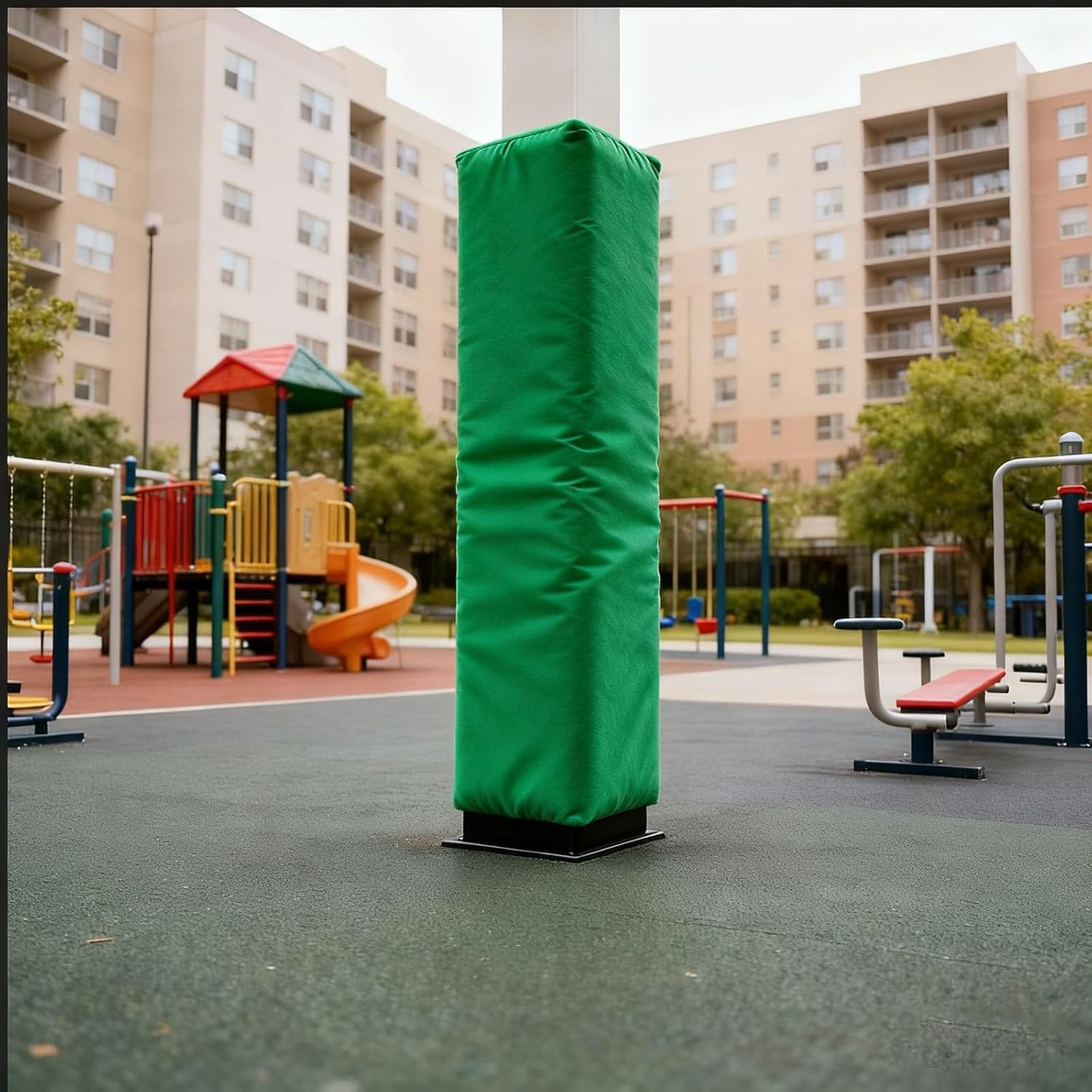 Basketball Hoop Pole Pad Replacement - Square Post Padding for 3-7 Ft Poles, Basement Safety Wrap, Anti-Collision Protective Cushion for Basketball Courts