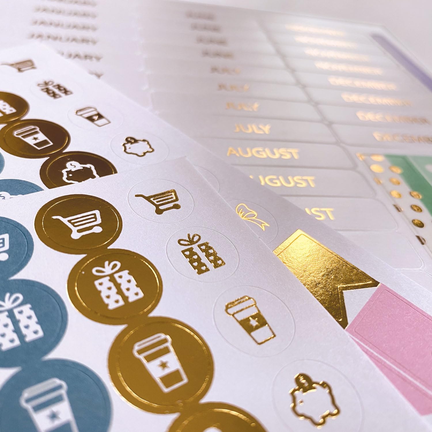 Paper House Productions Agenda 12 mesi non datata 24,1 cm con adesivi mese ed evento bandiera – Ispirazione arcobaleno