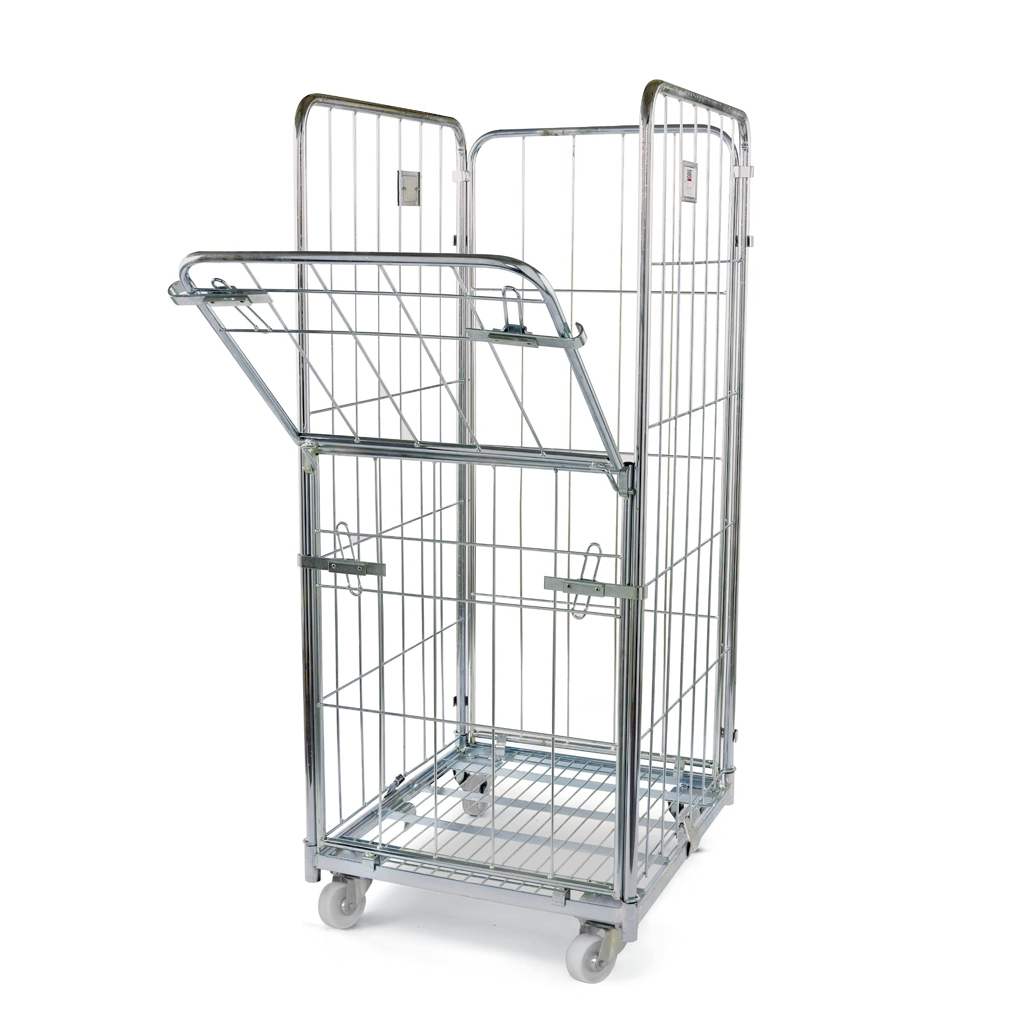 Roll conteneur 4 côtés et 1/2 Porte Rabattable - 72 x 81 x 165cm PROVOST