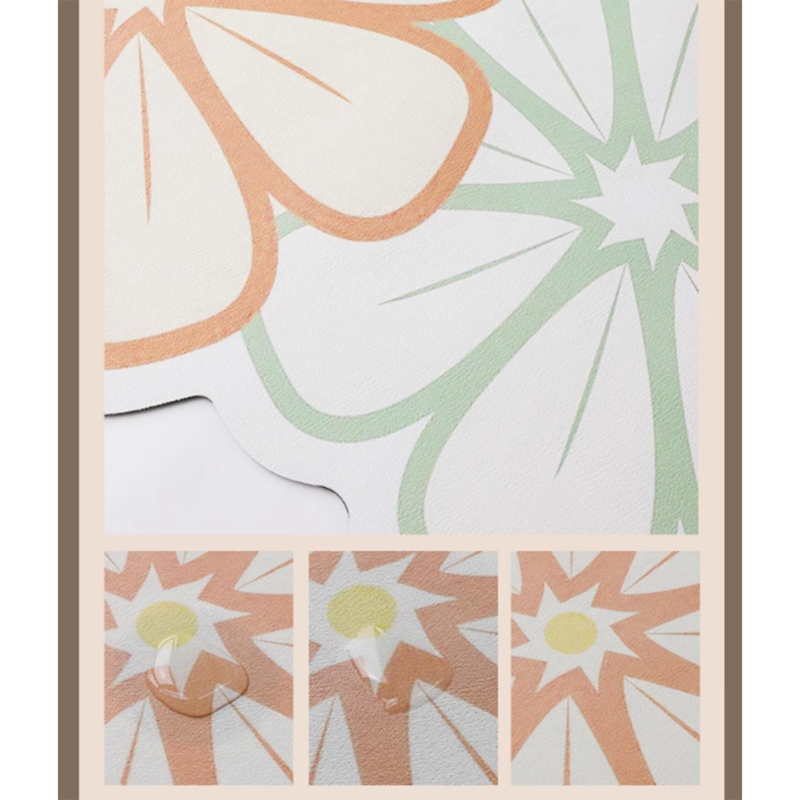 Alfombra Absorbente de Barro de Diatomeas, Alfombra Antideslizante para Bañera, Alfombras Lavables para El Suelo del Baño, El Cuarto de Baño, El Hogar y La Cocina(B,60x90CM)