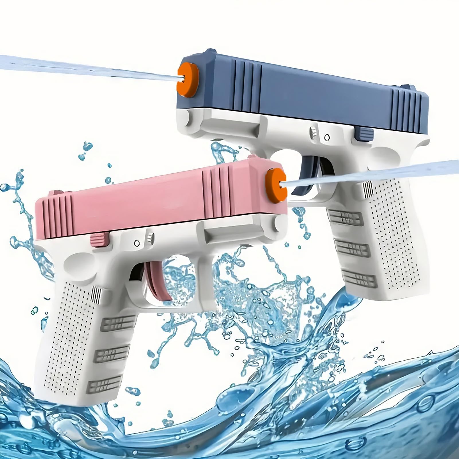 2 Pack Cool Small Manual Water Guns, Small Plastic Super Squirt Water Blaster Gun Toy Without Charge, Water Soaker Gun Summer Swimming Pool Beach Fighting Play Toys for Swimming Pool Party Favors