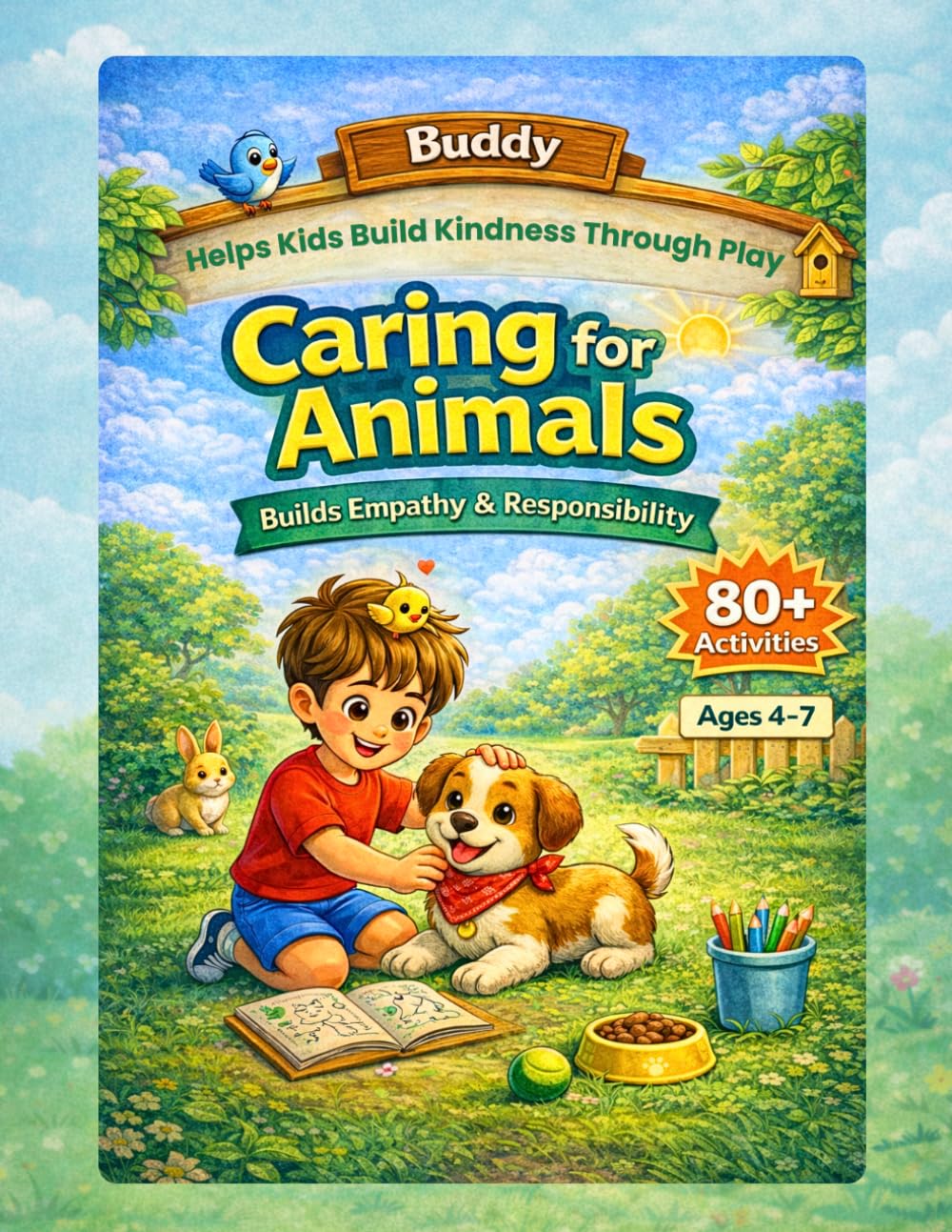 Buddy’s Animal Activity Book for Kids Ages 4–7: Fun Learning Activities: Trace, Match, Count, Find & Color Animals (Buddy Life Skills Series)