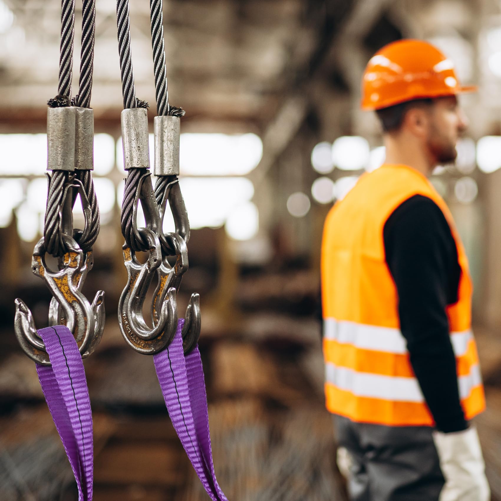 Heavy Duty Lift Sling Straps - 2 Pack -3