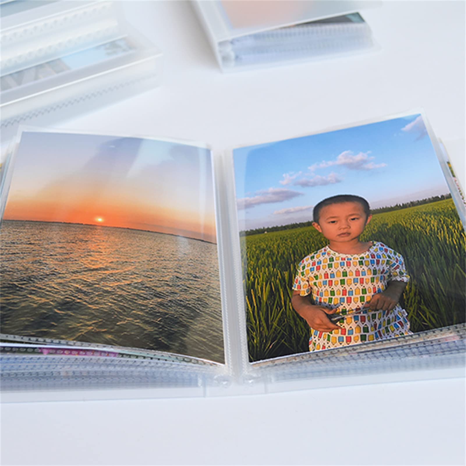 Bodas, Viajes, álbum de Recortes de Fotos de bebés 40 páginas, Transparentes por Ambos Lados, Pueden Contener 80 Fotos, for Aniversario de Bodas Familiar(5 Inches)
