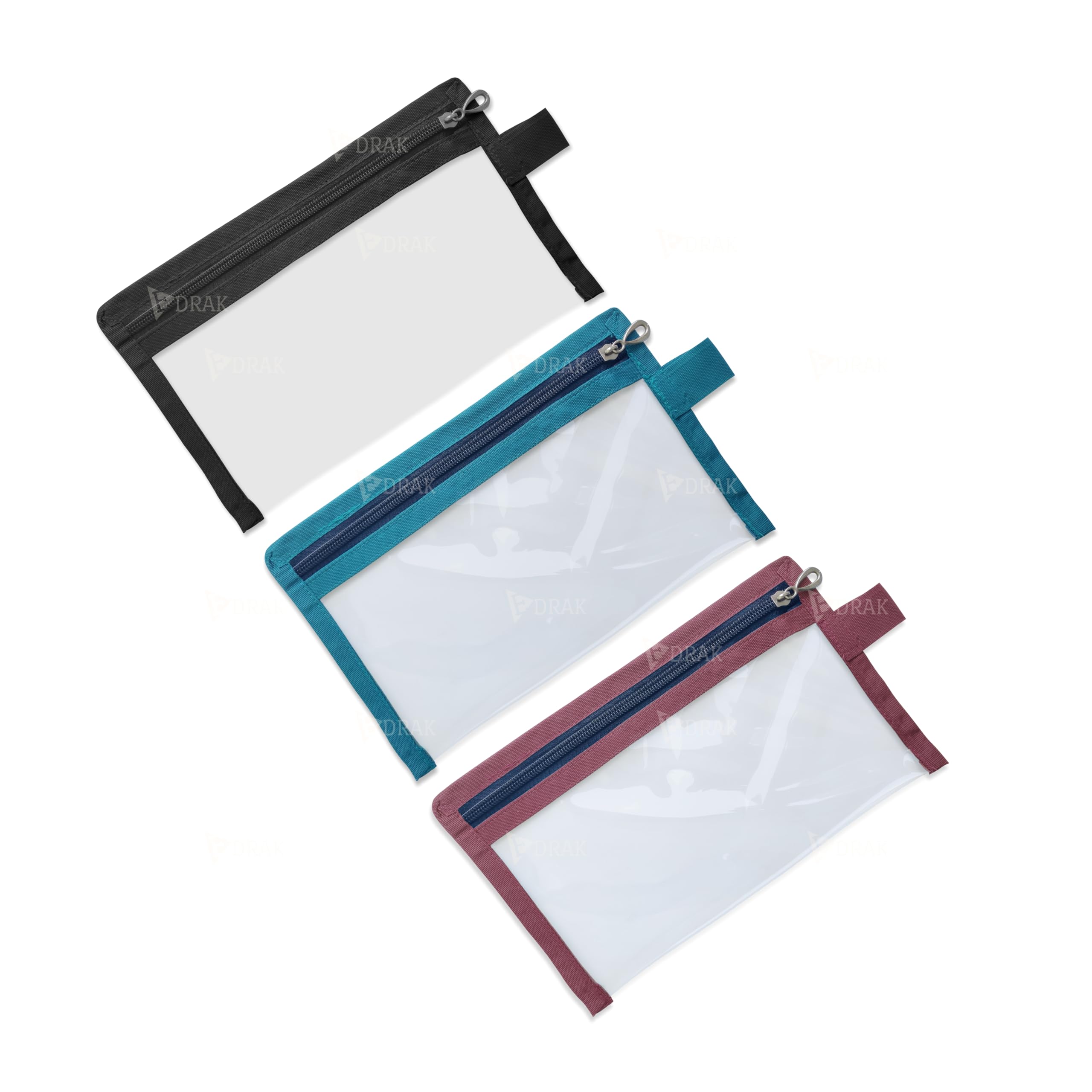 EDRAK Large Capacity Pencil Pouch for Boy Girl Clear and Transprent Bag Pouch Case Organizer for School Collage Office Cosmetice Bag Multi Purpose Stationary with Zipper Handle(Pack of 3)(Colourful) (B0D7VQMHKX) Amazon Price History, Amazon Price Tracker