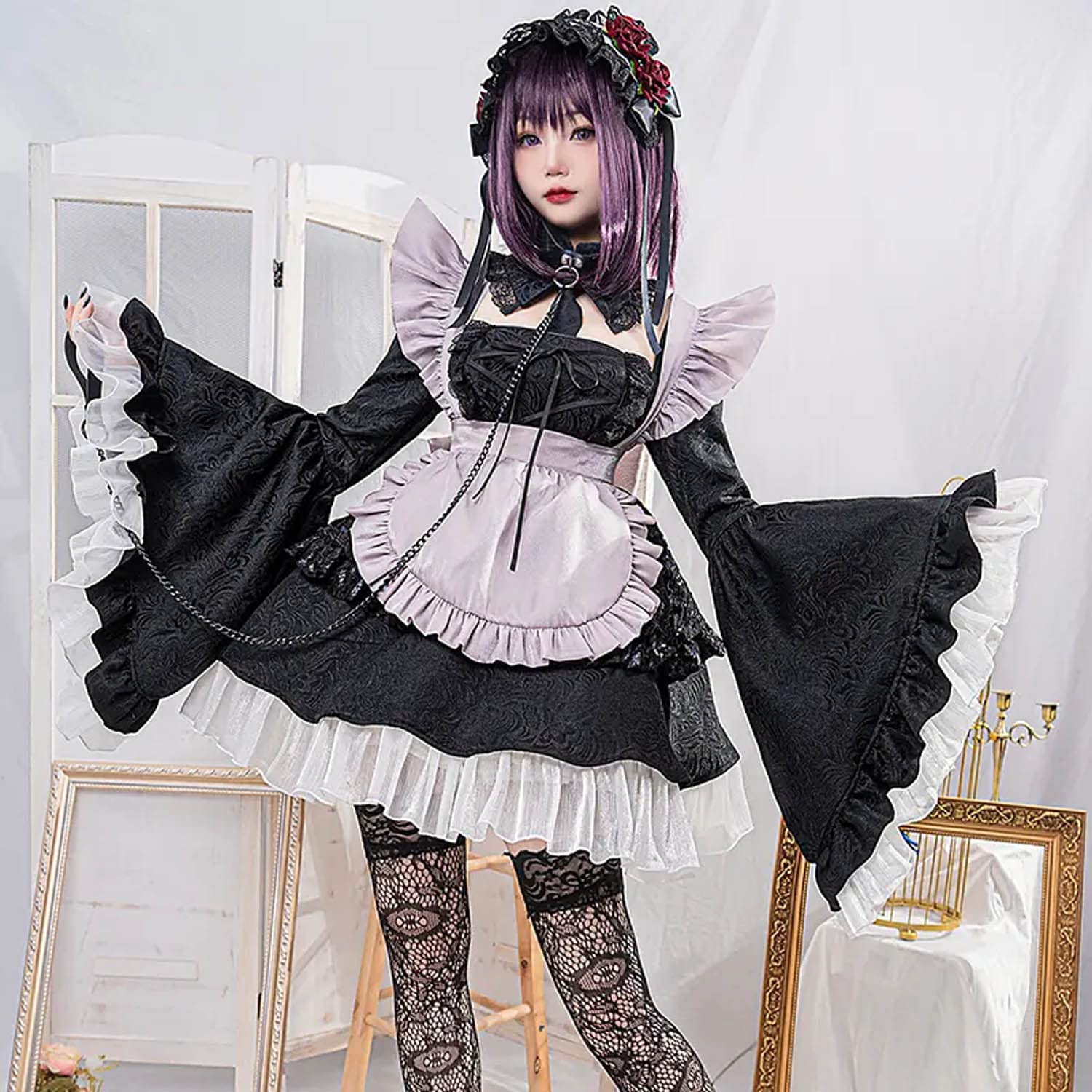 Anime My Dress-Up Darling Marin Kitagawa Cosplay Costume Vestito Gioco di Ruolo Uniforme Set Completo Halloween Carnevale Festa Dress Up Suit con Parrucca per Donne