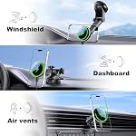 MOKPR for MagSafe Car Mount Charger, Magnetic Phone Holder for Your Car Charger Dash Windshield Vent Magnetic Wireless Car Charger Mount for iPhone 17 16 15 14 13 12