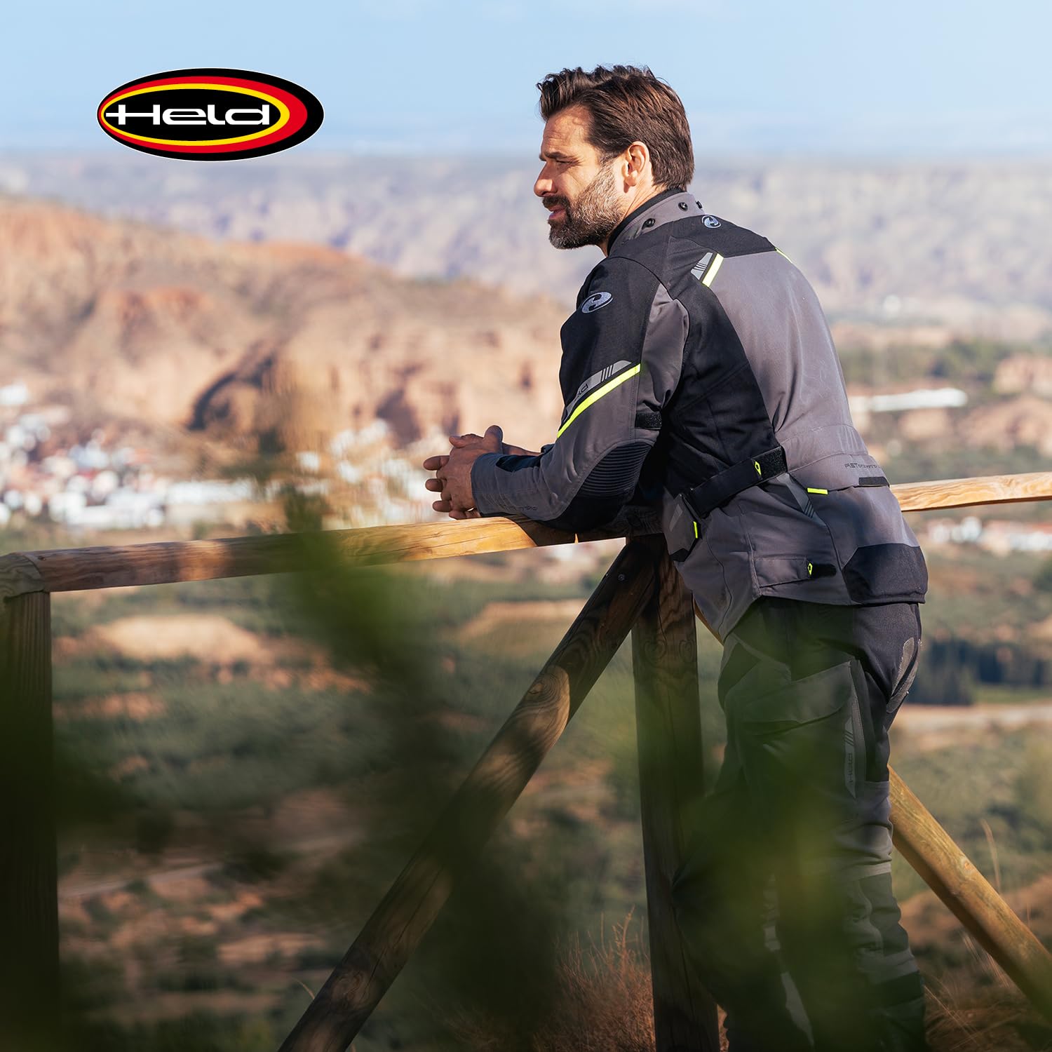 Held Lonborg Top Motorrad Jacke Herren - Tactel Laminatjacke mit herausnehmbarem Thermofutter - 100% Wasserdicht - Level 2 Protektorenjacke - CE Schutzkleidung Klasse AA