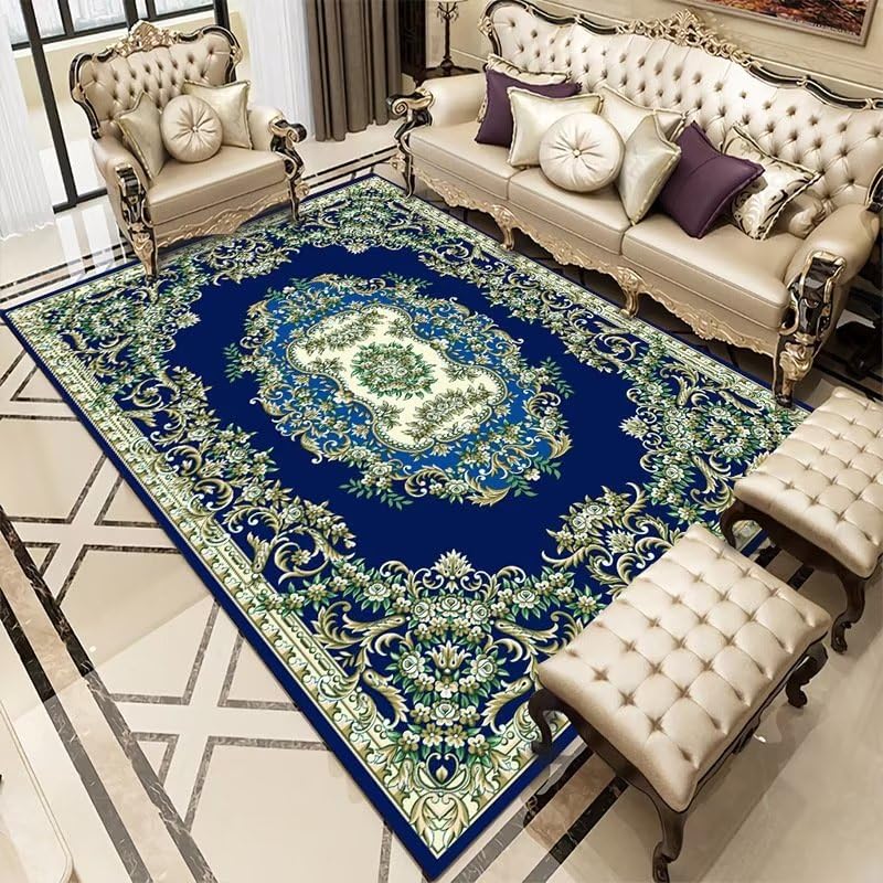 Tapis de sol vert foncé lavable pour déco chambre adulte
