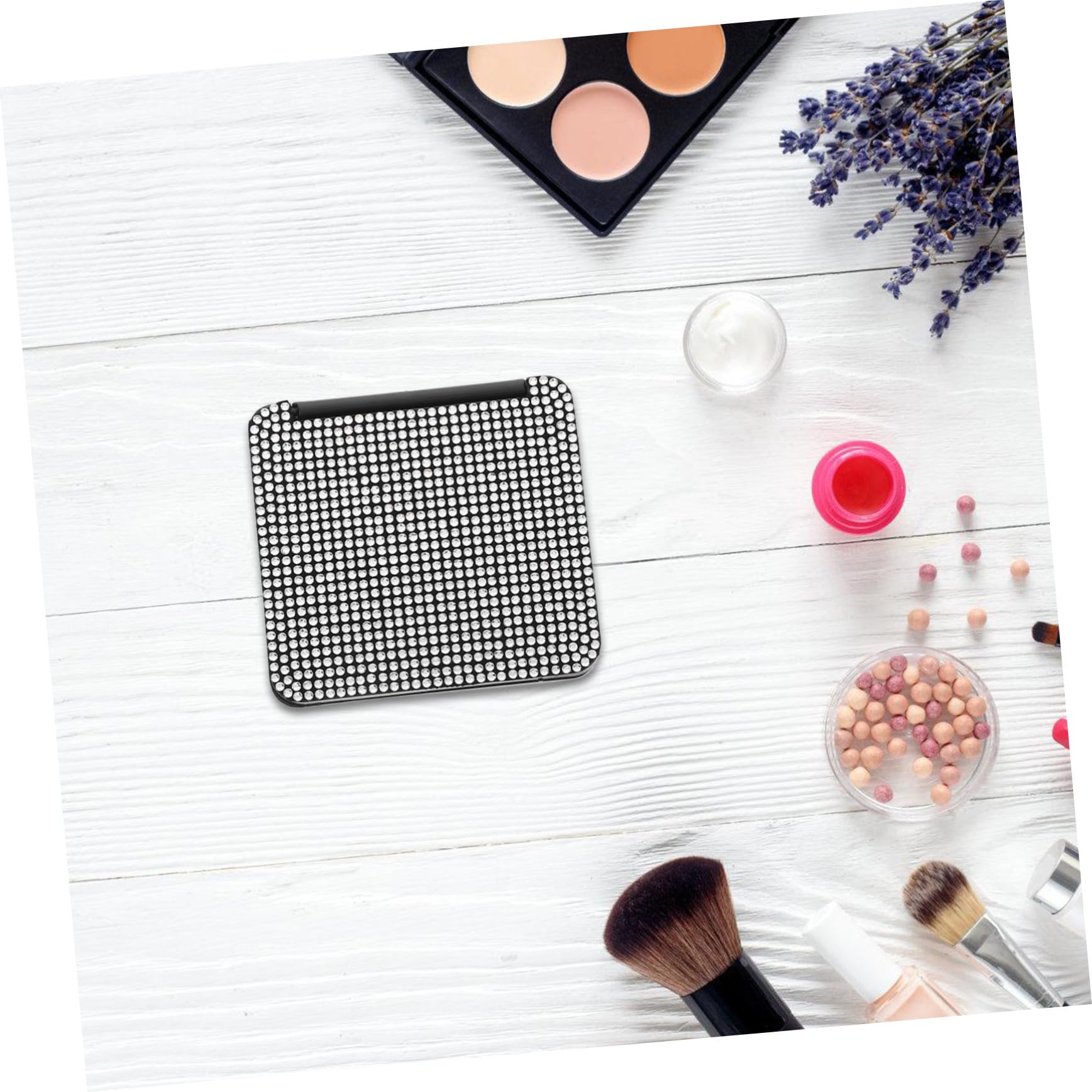 4 Pezzi Compatto Tascabile con Decorazioni in Mini Portatile per Borsa Specchietto Pieghevole Viaggio per Ufficio e