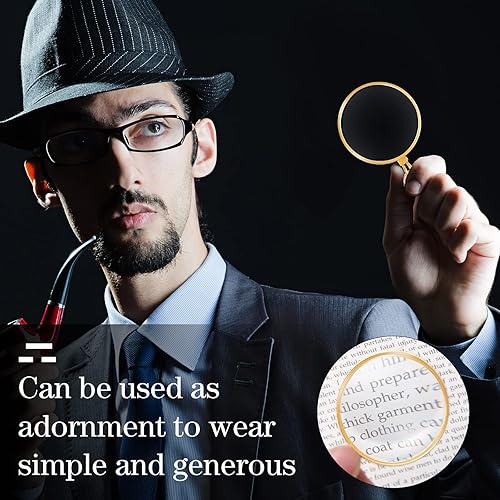 Miniatura 4 de 5 lupas de collar de monóculo, disfraz de caballeros de Halloween para ocular monóculo 1920 con cadena de 36 pulgadas de largo para disfraz de