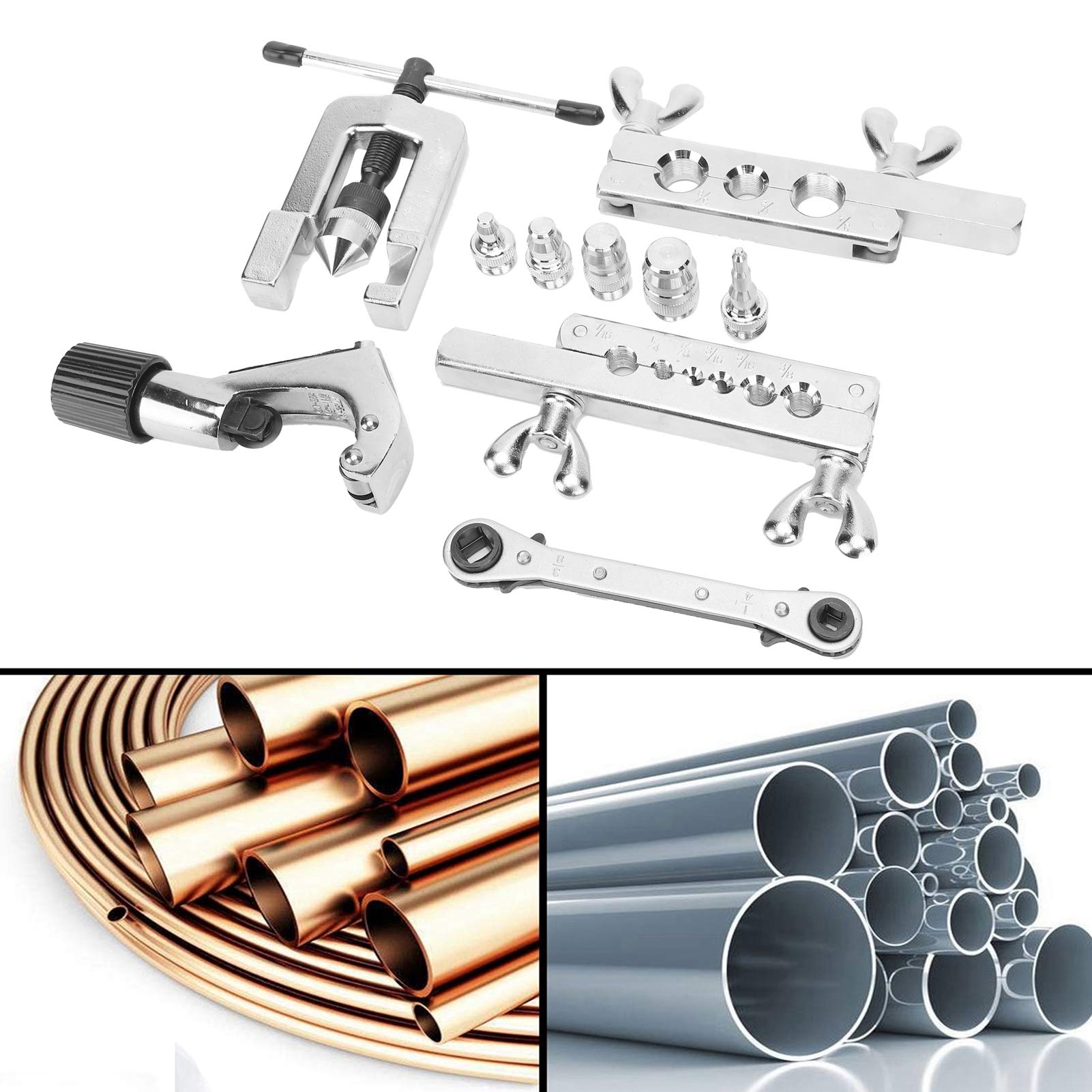 Herramienta de abocardado de tubos, expansor de tubo, herramienta de prensado de abocardado, juego de herramientas de abocardado para tubos de aluminio para tubos de cobre
