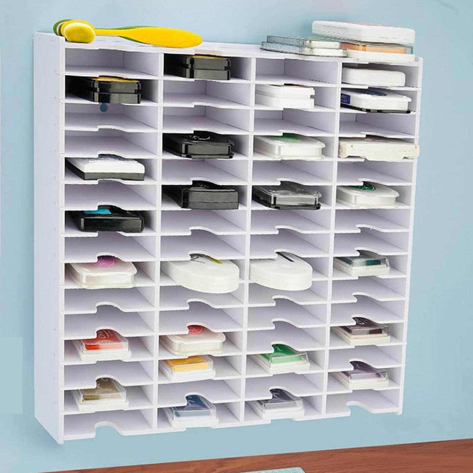 Farbaufbewahrungsregal Farben Organizer Halter Regal Ablage Pigmenteinsatz Aus Pvc mit 36 Fächern Platzsparend Leicht Und Kompakt für Atelier Hobbyrau