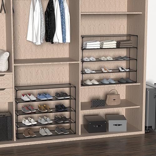 Miniatura 5 de Jerry & Maggie Zapatero de tela de 5 niveles, 39 pulgadas de ancho x 11 pulgadas de profundidad x 29 pulgadas de alto, material no tejido