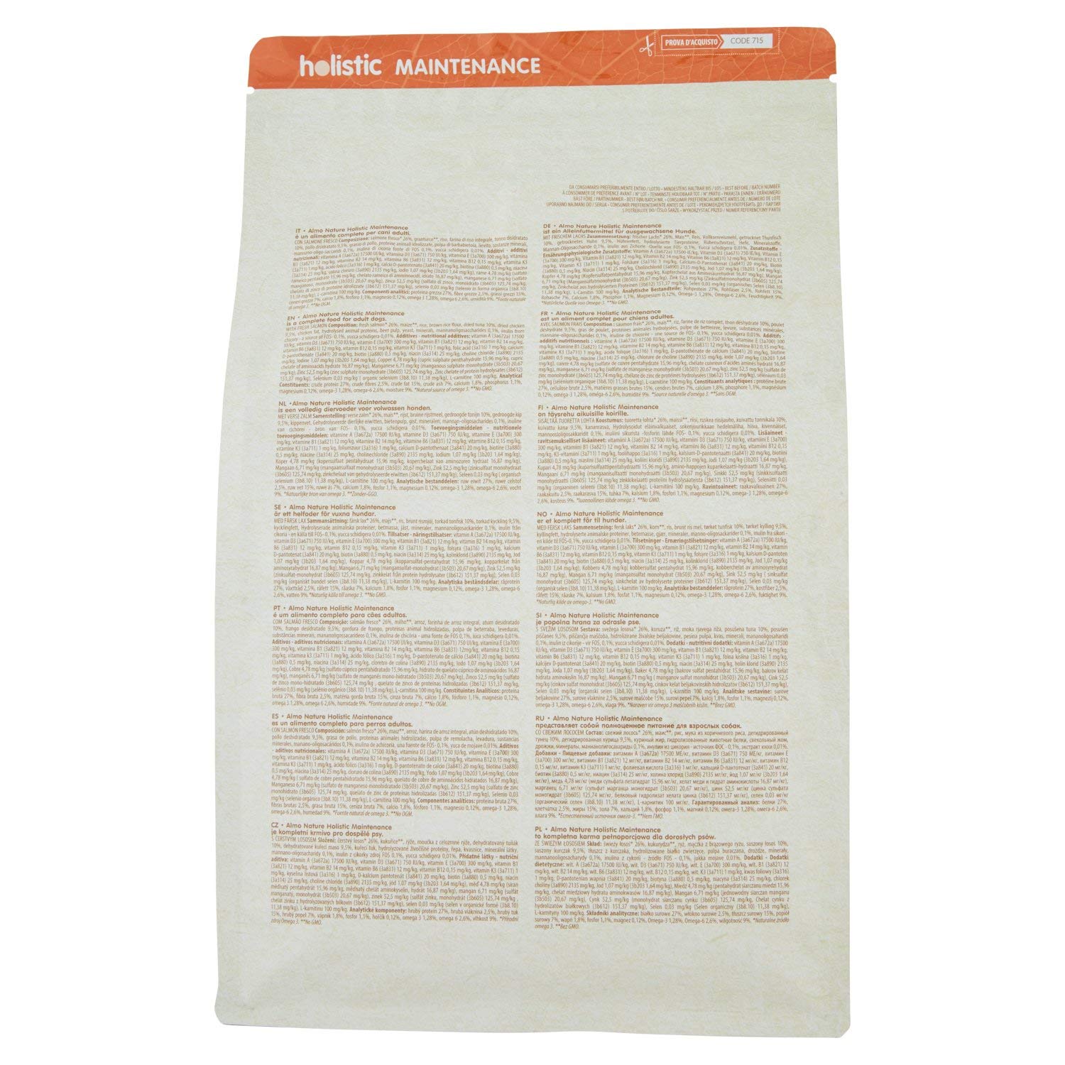 Almo Nature Hunde Trockenfutter - Holistic Maintenance XS-S, Mit Frischem Lachs, 400g