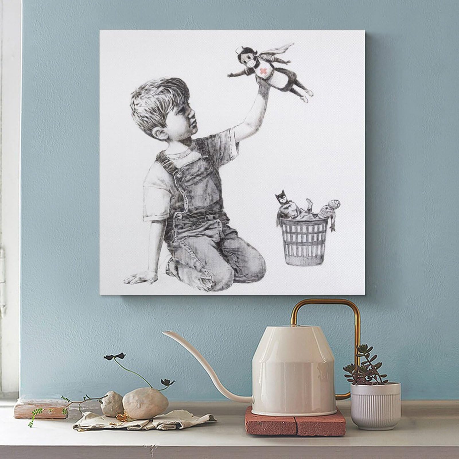 希少banksy バンクシーコロナ作品スーベニア看護婦プリント作品