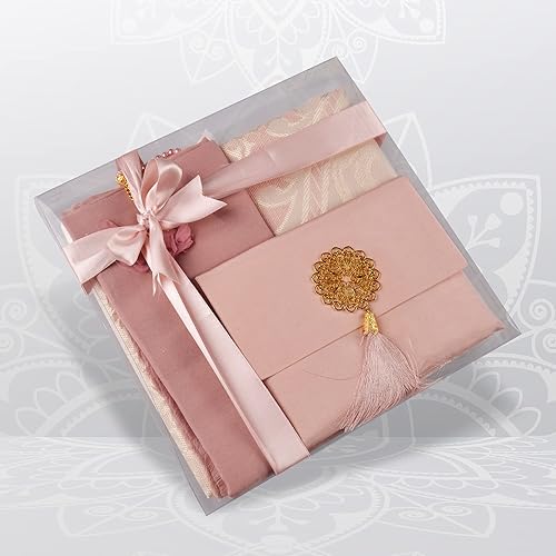 Miniatura 2 de Juego de regalo islámico de alfombra de oración, tapete de oración de terciopelo, cuentas de oración, bufanda y libro Yaseen, regalos perfectos para