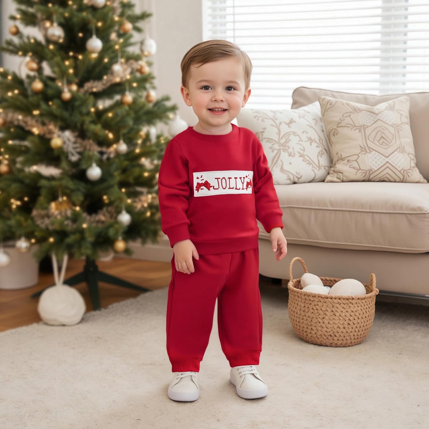 Toddler Baby Boy Halloween Outfits Long Sleeve Checked Pumpkin Sweatshirt+Pants Set Fall Winter Baby Boy Clothes - Image 2