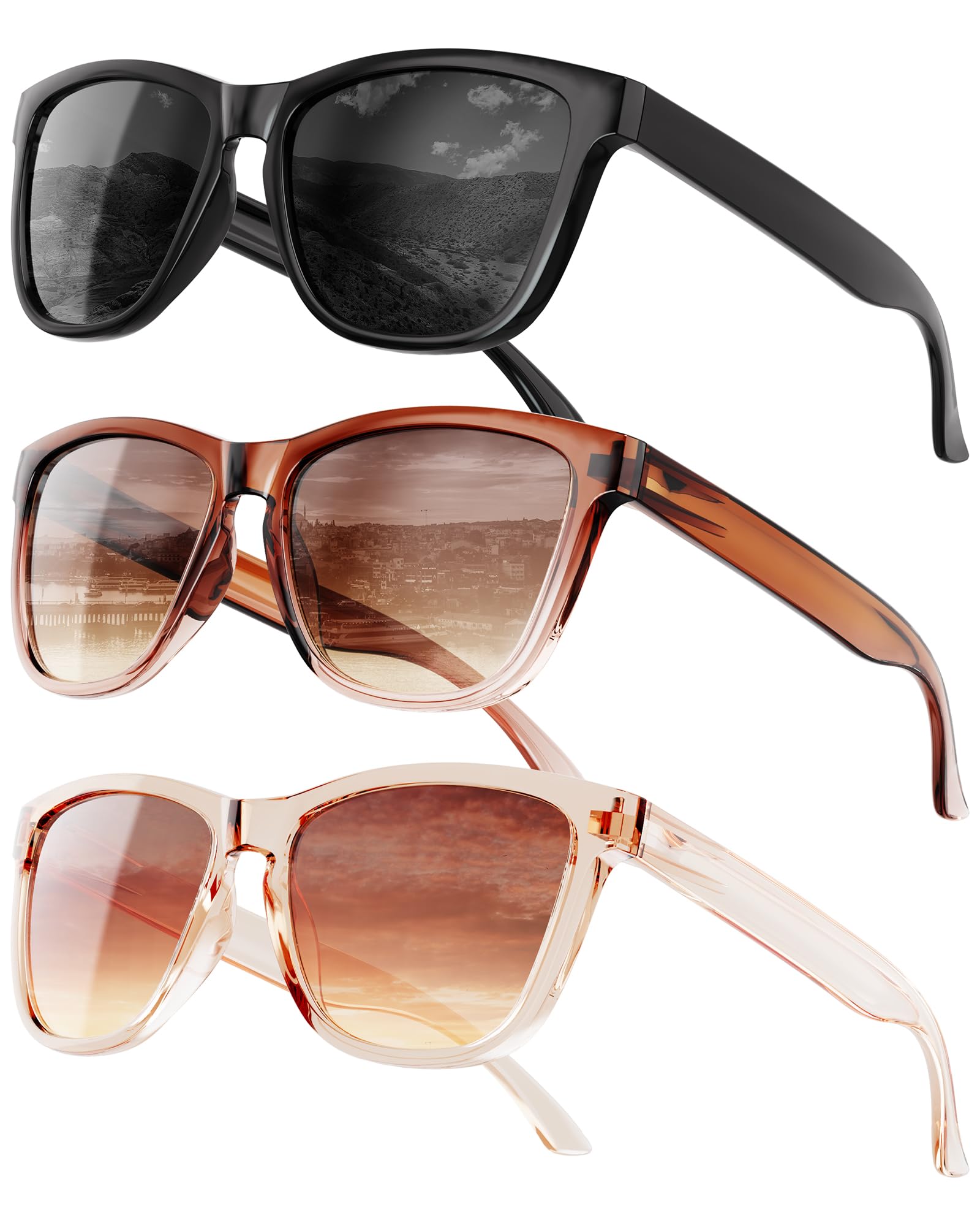 QALLY Sunglasses-women Polarized Sunglasses-womens: Trendy Sun Glasses polarized UV400 Protection Fashion Sunglasses