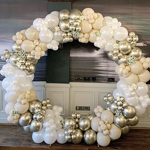 Vista 143 de Juego de 84 globos rosa claro, guirnalda de arco de 5 pulgadas + 12 pulgadas + 18 pulgadas, globos de color rosa pastel, globos de feliz cumpleaños