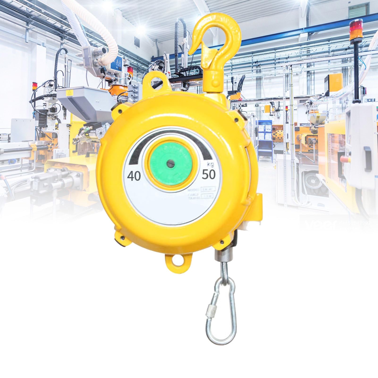 WEKONUMEX Retractable Spring Balancer, Spring Balancer Adjustable With Hook And Wire Rope Multiple Loads(40-50kg)
