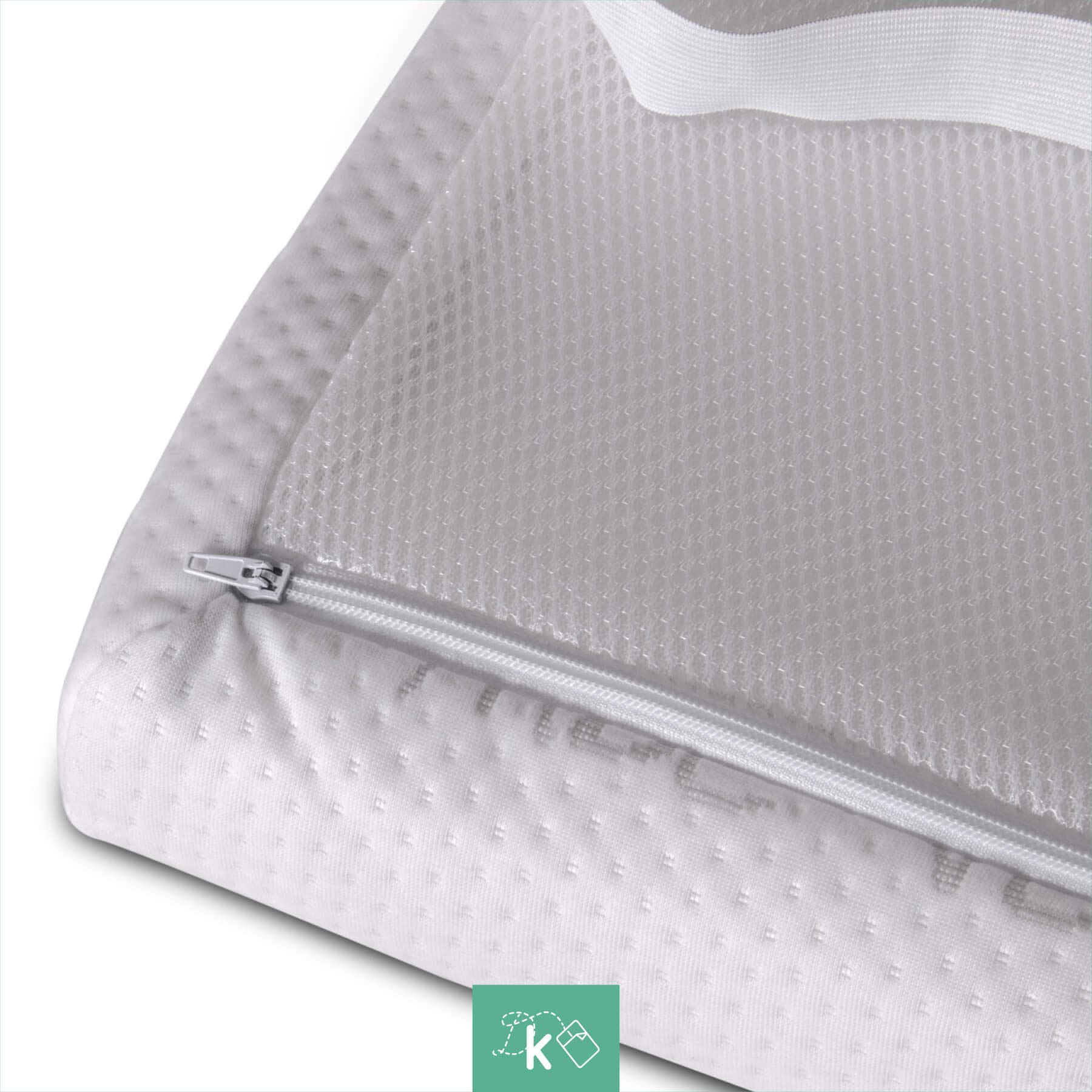Dreaming Kamahaus Topper de Espuma con Memoria, Sobrecolchón con Funda Aloe Vera, Cubrecolchón ergonómico, Espuma con Memoria Suave, ±3 cm de Grosor, 90 x 190 cm