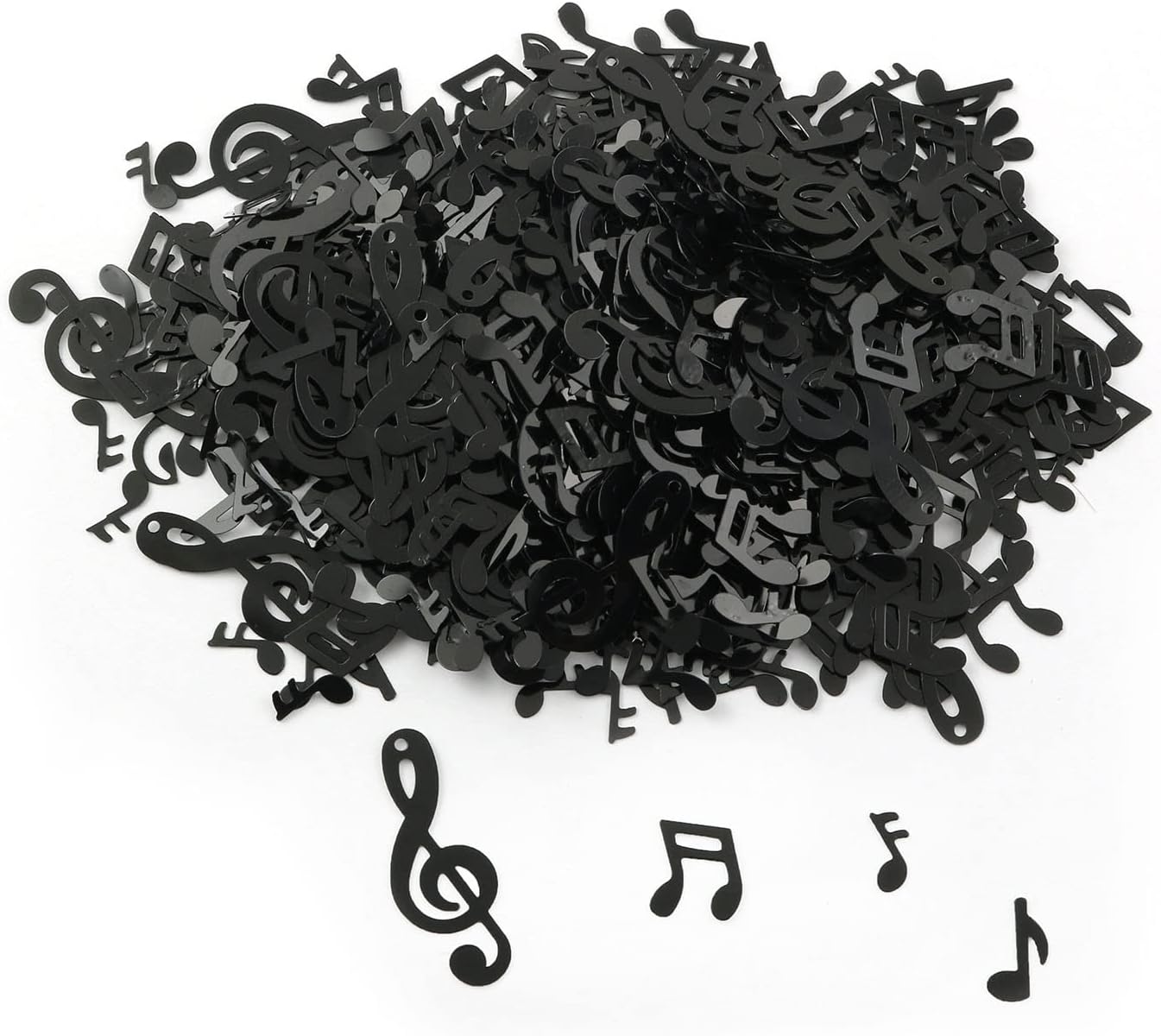 YYANGZ 1000PCS Musical Notes Confetti, Party Decoration Supplies, Black Musical Clef Cutout for Music Party Reception Birthday Wedding Engagement Party Decoration
