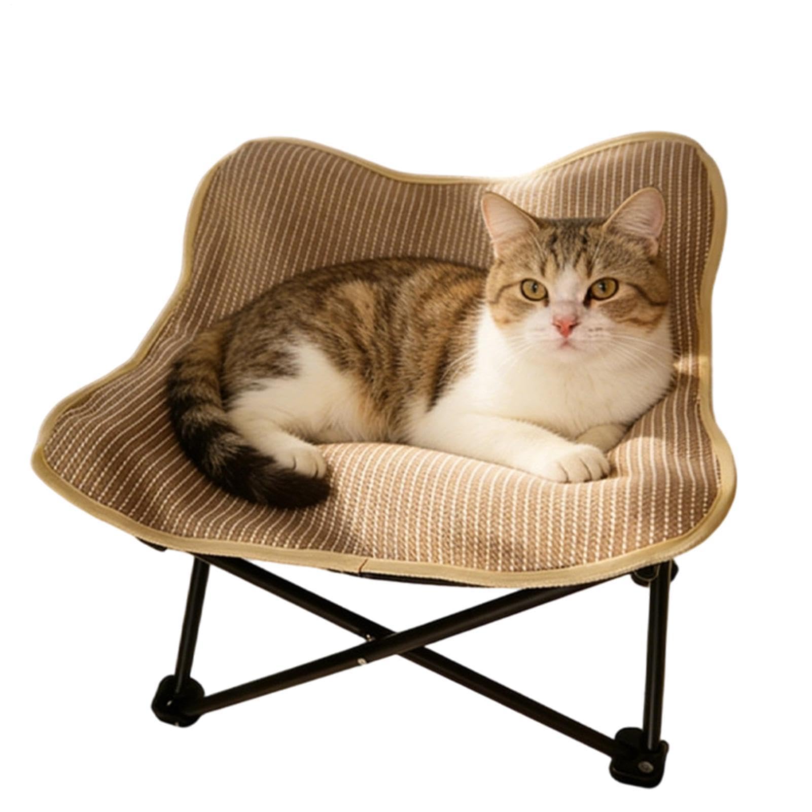 Cama para gatos – Silla plegable de sisal para mascotas, silla rascadora de sisal para gatos, cartón corrugado protege muebles, diseño ergonómico para gatitos pequeños, medianos y grandes, interiores