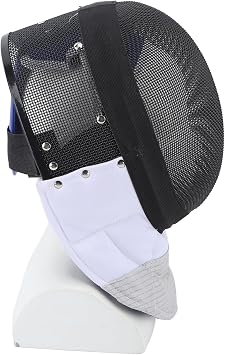 Fencing Mask, Lightweight and Comfortable, Sport Mask, Thickened Bibs with Metal Mesh Lining for Competitive Training, Club Practice, and Amateur Fencing Events
