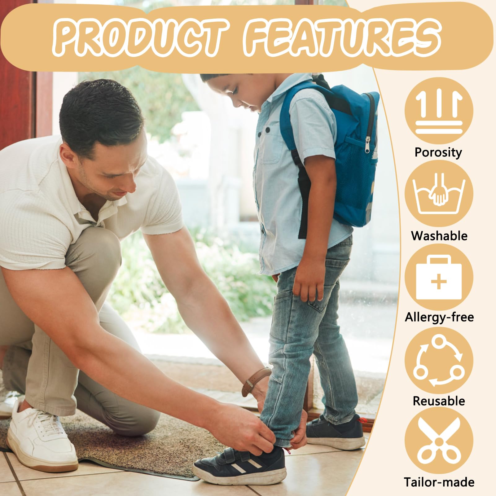 Taloneras para Zapatos de Niños, Set de 6 Unidades, Reduce el Tamaño de los Zapatos, Cómodas y Autoadhesivas, Ideal para un Ajuste Seguro y Confortable (6PCS)