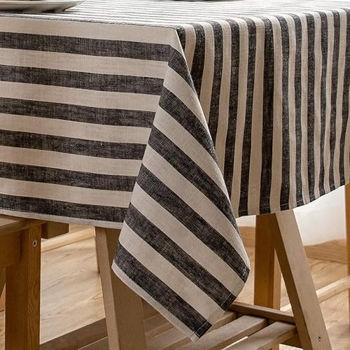 Aquazolax Mantel para mesas rectangulares de 6 pies, decoración de otoño, para cocina, comedor, 54 x 84 pulgadas, color negro