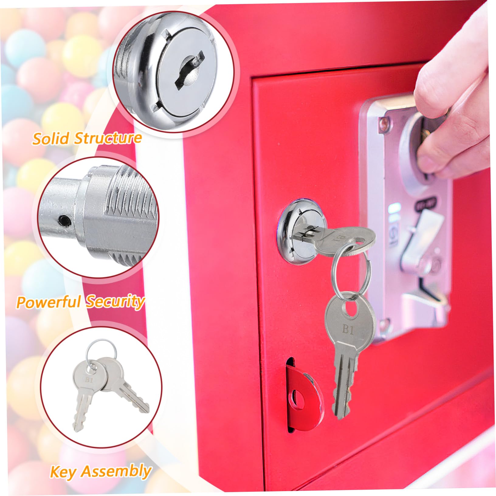 Mikinona Chiavetta Distributore Macchinette Automatico in Plastico e Metallo Sicurezza Migliorata e Design Moderno per Accessori Macchina Versatile e Resistente