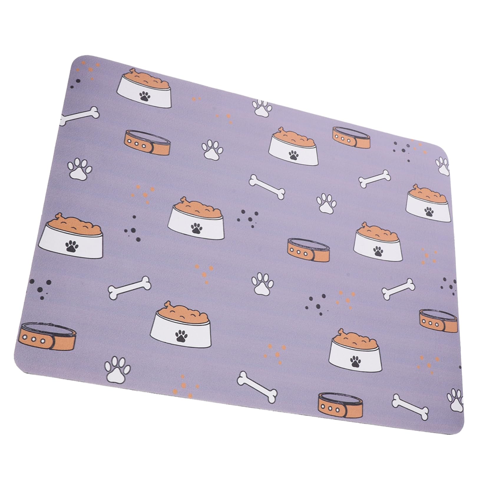 Sosoport 4pezzi Tappetino Antiscivolo Per Ciotole Di Cibo Per Animali Domestici Design Facile Da Pulire Materiale Sicuro e Leggero Per Uso Versatile Casa