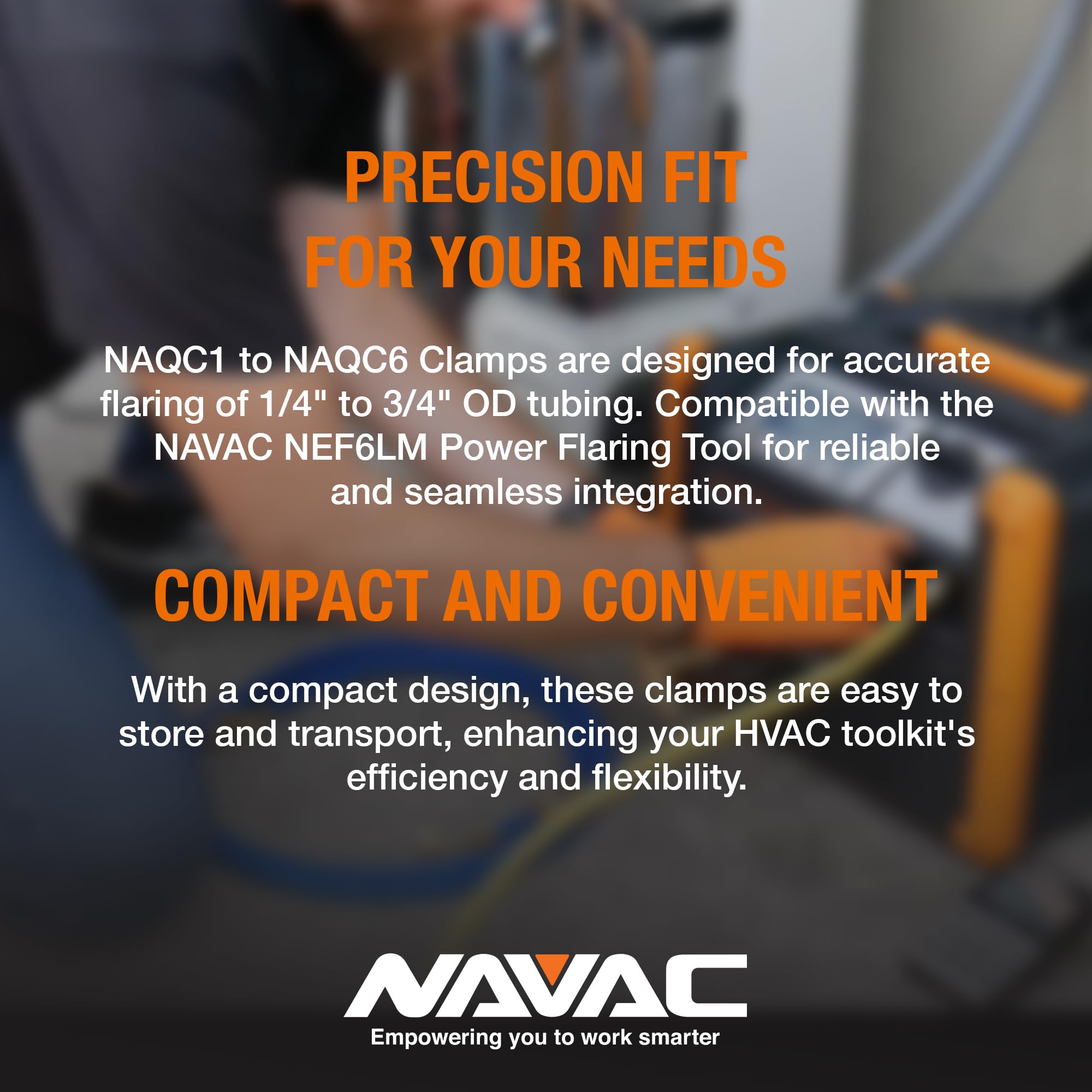 NAVAC NAQC2 - Abrazadera de ensanchamiento para herramienta de ensanchamiento eléctrico NAVAC NEF6LM | Diámetro exterior de 1/4 pulgadas
