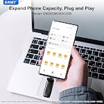 EAGET 128GB Flash Drive avec double USB-C & USB 3.2 Ports, lecteur de pouce portable, 560MB/s Solid State Drive pour iPhone 15/16/17 Pro, - C'est pas vrai. PC, PS4, Android