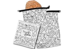 Large Think4Earth Reusable Bread Bags for Homemade Bread Loaf
