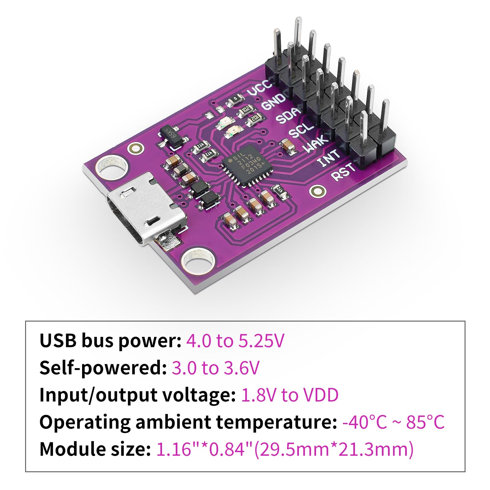 Amazon.com: CP2112 MCU-2112 Debug Board USB to SMBus I2C