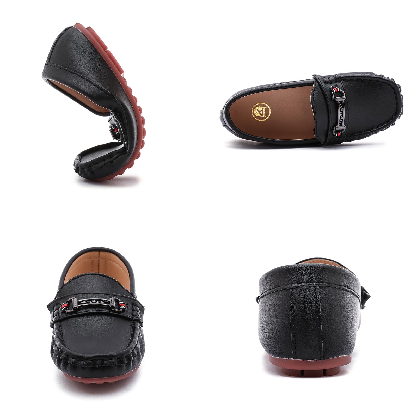 DADAWEN Kinder Jungen Mädchen Mokassin Kunstleder Slip-On Schuhe Schule Hochzeit Kirche Penny Loafer