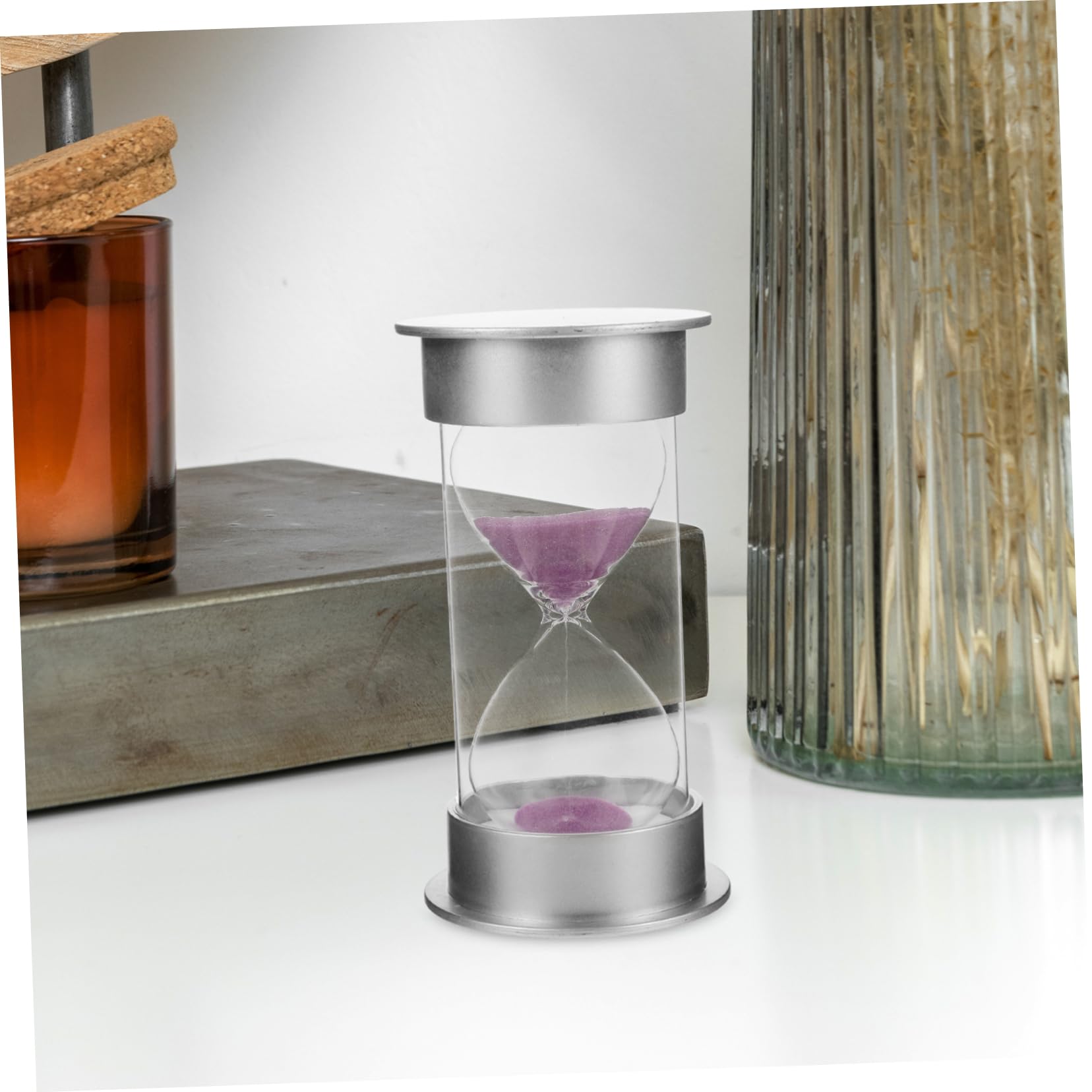 POPETPOP 4 Ensembles Horloge De Sable Décorative De Bureau Minuterie De 20 Minutes Minuterie De 20 Minutes Décoration De Sable Décoration De Maison Verre Borosilicate 2 pièces * 4