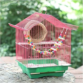 TOMYEUS Jaula Jaula de pájaros de Loro de Lujo de Alta Gama Pequeña Jaula de pájaros medianos Modernos Hogar Simple de pájaros Jaula de la Jaula de cría Suministros De Mascotas (Color : B)