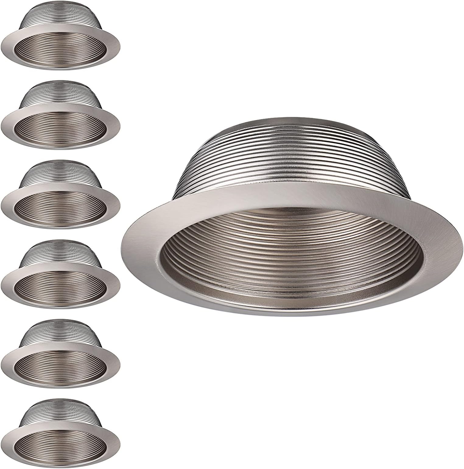 Kichler Direct-to-Ceiling Recessed Decorative Trim 6 inch Round Brushed ...
