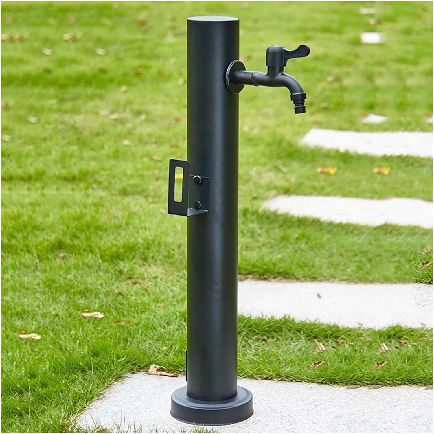 Stainless Steel Garden Faucet Stand - Freestanding Hose Holder & Antifreeze Water Dispenser, Vertical Outdoor Fountain, Durable & Stylish for Gardens and Patios