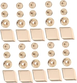 CRAFTHROU 10 Conjuntos De Botão De Metal Snaps Kit De Couro Snaps Para Casaco De Couro Fecho De Pressão Parafusos De Liga Botões De Pressão Botão De Roupas Kit De Pressão De Vestuário